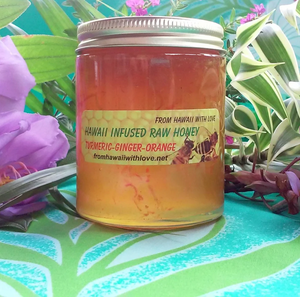 Turmeric-Ginger-Orange Infused Hawaiian Raw Honey