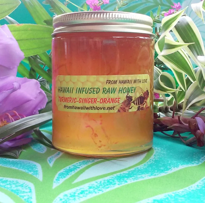Turmeric-Ginger-Orange Infused Hawaiian Raw Honey